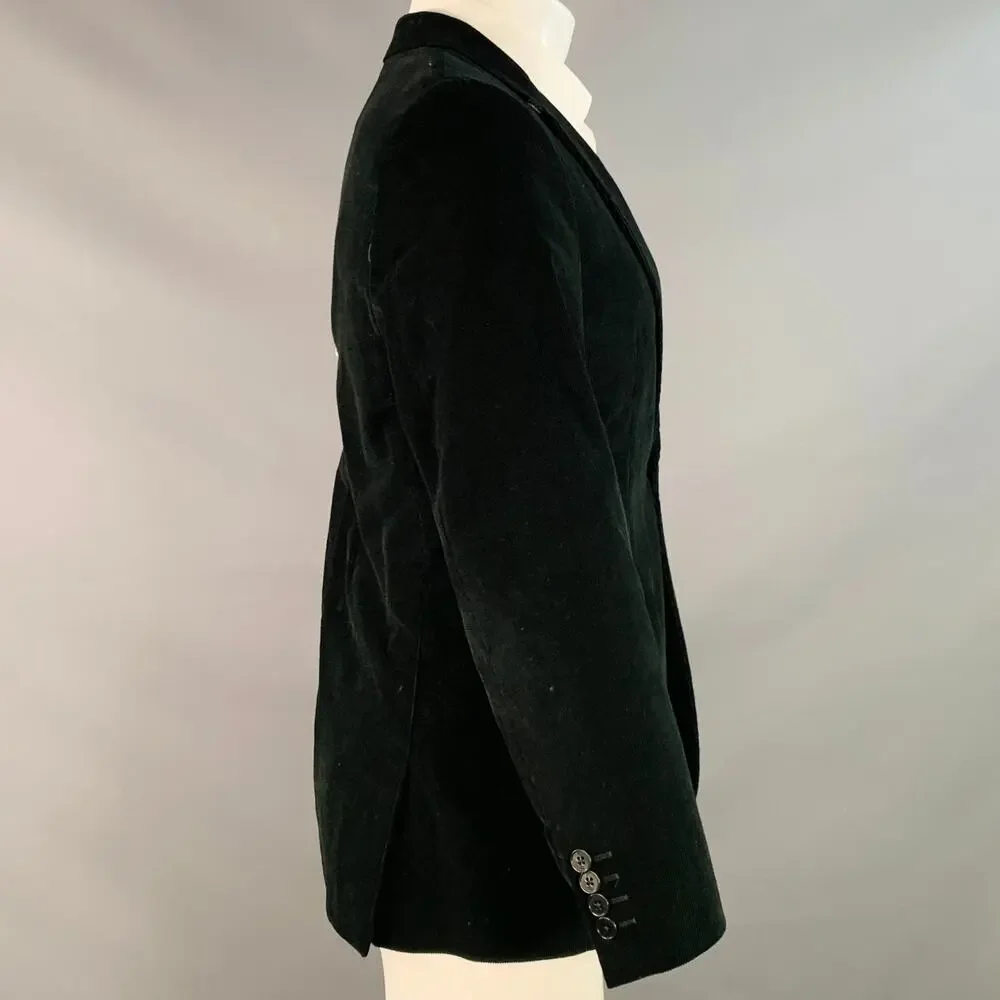 PS by PAUL SMITH Size 38 Black Corduroy Cotton Notch Lapel Sport Coat